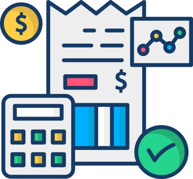 pazarlama stratejisi düz simge, vektör, illüstrasyon