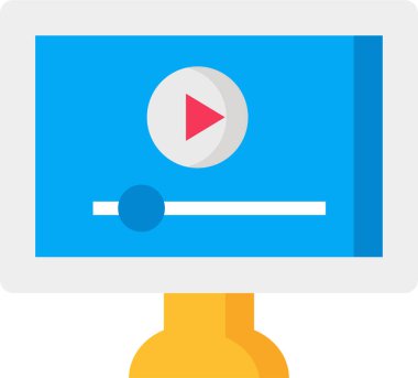 Web sitesi reklamları düz simge, vektör, illüstrasyon