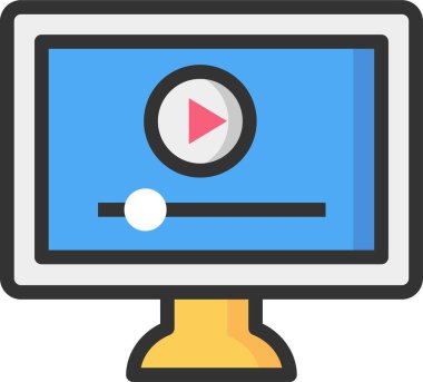 Web sitesi reklamları düz simge, vektör, illüstrasyon