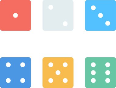 zar küp simgesi. vektör illüstrasyonu