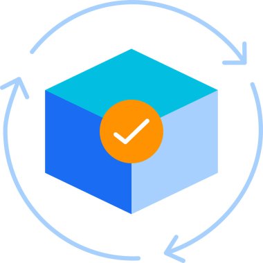 dağıtım kutusu düz simgesi, vektör, illüstrasyon, sürekli iletim kavramı 
