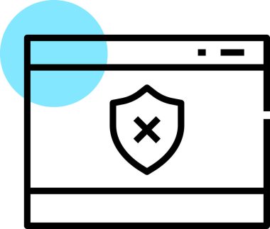 Tarayıcı vektör simgesi. Grafik ve web tasarımı için resim.