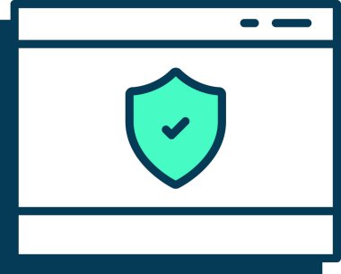 Tarayıcı vektör simgesi. Grafik ve web tasarımı için resim.