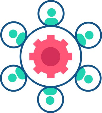 tartışma grubu düz simgesi, vektör, illüstrasyon