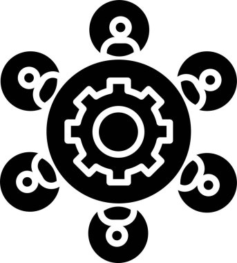 tartışma grubu düz simgesi, vektör, illüstrasyon