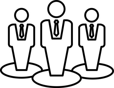 Web İş Adamları simgesi - takım çalışması, bağlantı ve ilişki kavramı işareti.