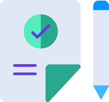 Belge düz simgesi, vektör, illüstrasyon, gdpr kavramının web veri gizliliği