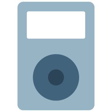 mp3 oynatıcı düz simge, vektör, illüstrasyon 