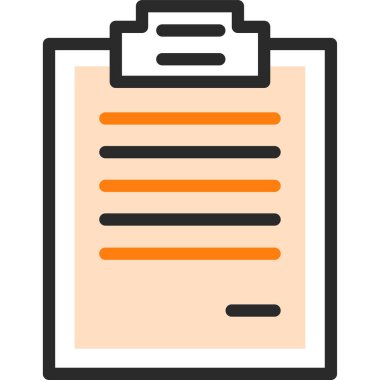 notepad simgesi web ve mobil, modern minimalist düz tasarım için ince çizgi.