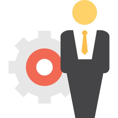 iş raporu simgesi, vektör illüstrasyonu