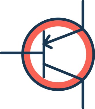 devre düz simgesi, vektör, illüstrasyon 