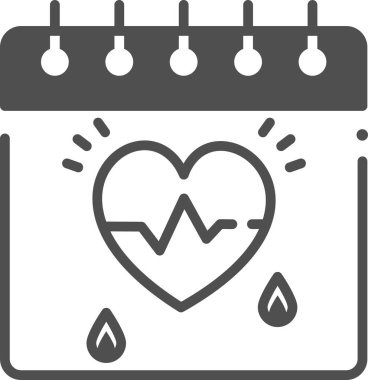 Dünya hipertansiyon günü, vektör illüstrasyonlu takvim düzlüğü simgesi 