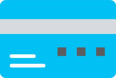 Kredi kartı ikonu vektör illüstrasyonu