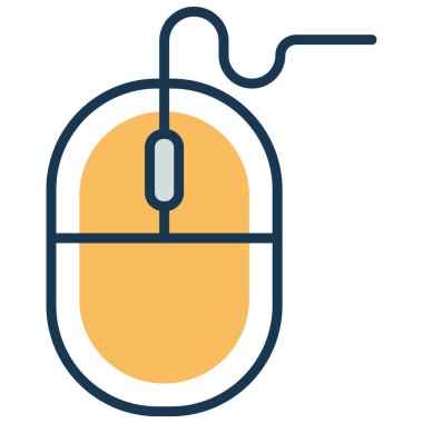 Beyaz arkaplanda izole edilmiş web simgesi fare vektör çizimi