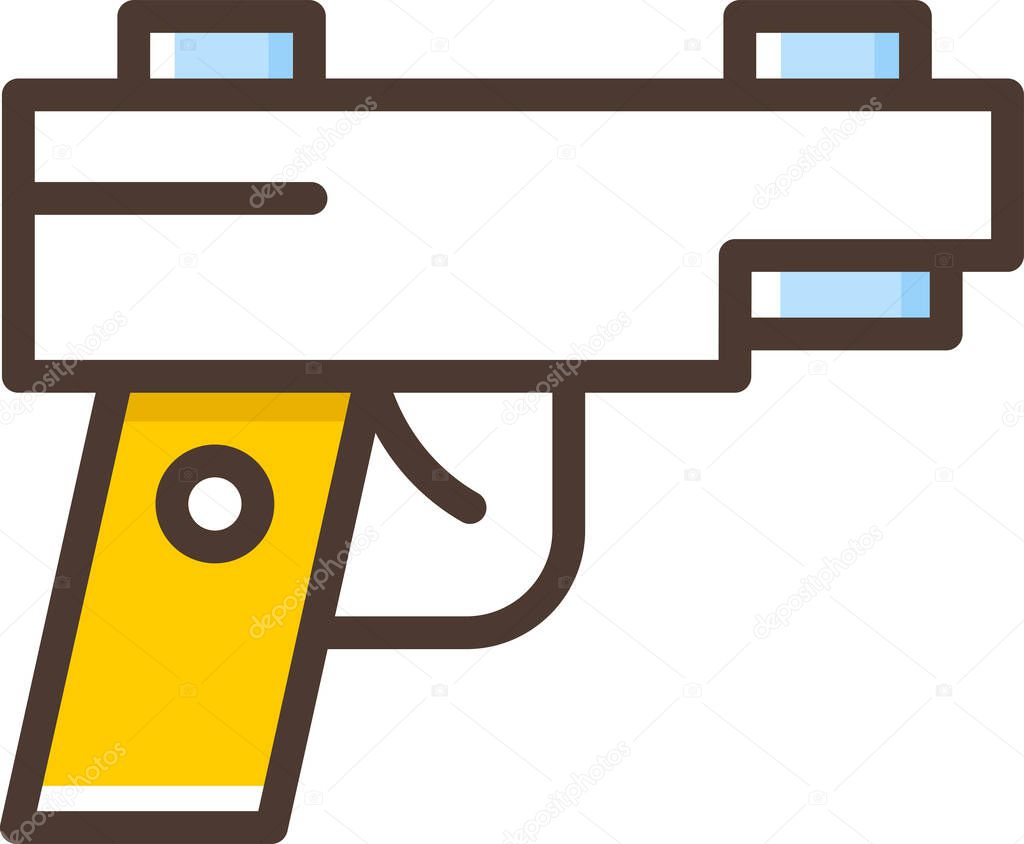 Gun flat icon, vector, illustration