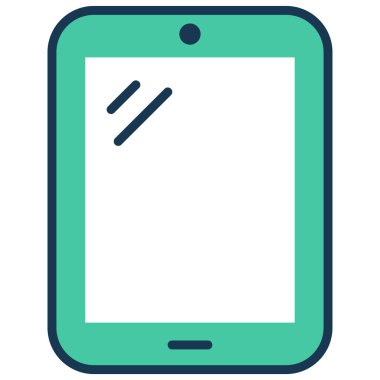 Tablet pc düz simge, vektör, illüstrasyon