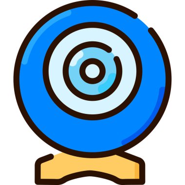 Cam webcam kamera video ikon vektör tasarımı