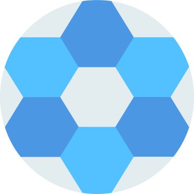 futbol topu düz simgesi, vektör, illüstrasyon 