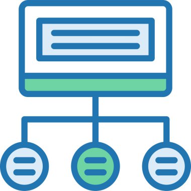 Web dizin yapısı., şema simgesi. vektör illüstrasyonu