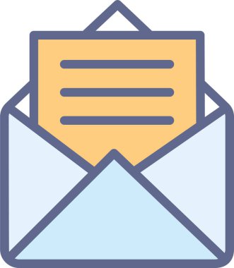 e-posta pazarlama düz simgesi, vektör, illüstrasyon