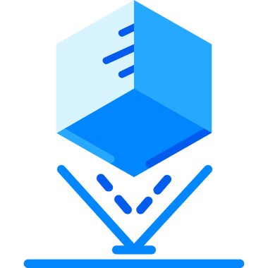 hologram düz simge, vektör, illüstrasyon 