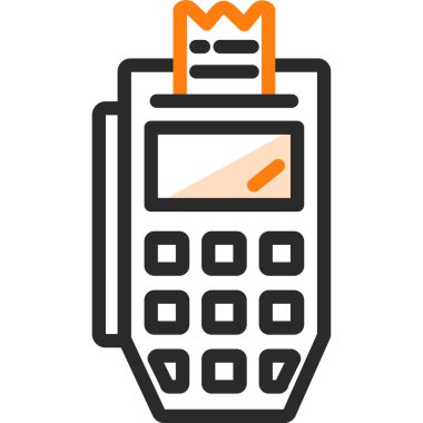 Machineflat simgesi, vektör, illüstrasyon kaydırılıyor