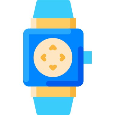 Akıllı saat ekranı simgesi, vektör, illüstrasyon üzerindeki okları kontrol et