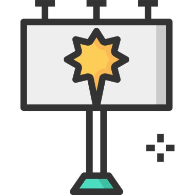 Tanıtım panosu simgesi. vektör illüstrasyonu