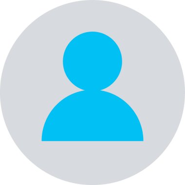 Sosyal medya profili düz simge, vektör, illüstrasyon