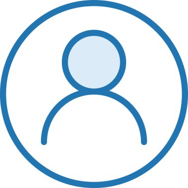 Sosyal medya profili düz simge, vektör, illüstrasyon