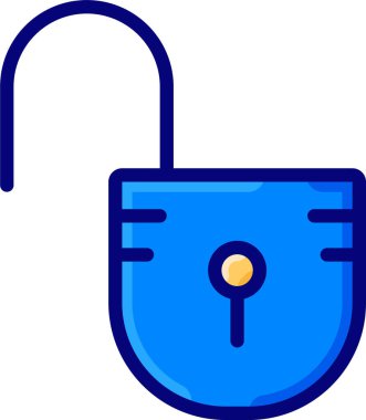 yassı simgeyi kilitle, vektör, illüstrasyon