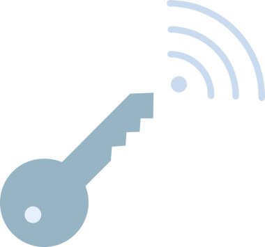 mobil anahtar düz simgesi, vektör, illüstrasyon