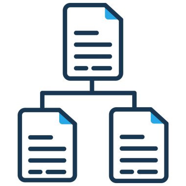 İş dosyalarını paylaşma simgesi. Dosya, rapor, kağıt. vektör illüstrasyonu