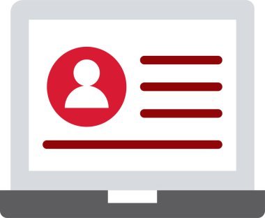 Sosyal medya profili düz simge, vektör, illüstrasyon