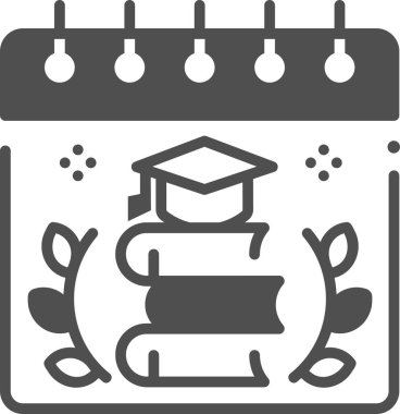 Dünya Öğrenciler Günü, vektör illüstrasyonlu takvim düzlüğü simgesi 