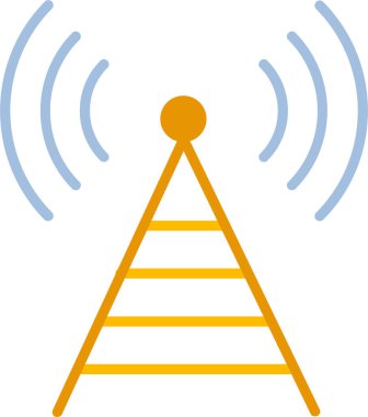 wi-fi kulesi düz simge, vektör, illüstrasyon