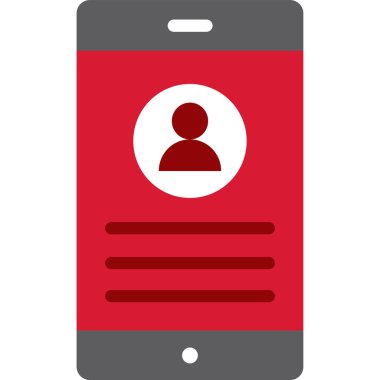 Sosyal medya hesabı düz simge, vektör, illüstrasyon