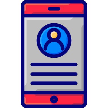 Sosyal medya hesabı düz simge, vektör, illüstrasyon