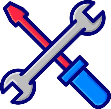 araçlar web simgesi, ayarlar konsepti. vektör illüstrasyonu