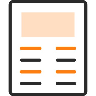 Kağıt Belgesi Simgesi Vektör illüstrasyonu