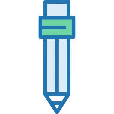 Düz tasarım kalem vektör illüstrasyonu