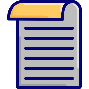 İş dosyası Simgesi. Dosya, rapor, kağıt. vektör illüstrasyonu