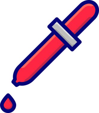 renk seçici araç düz simge, vektör, illüstrasyon