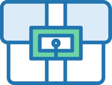 Bavul simgesi işareti. Vektör İllüstrasyonu