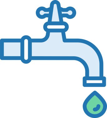 Musluk ikonu. vektör illüstrasyonu