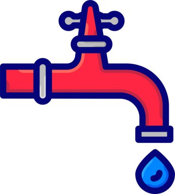 Musluk ikonu. vektör illüstrasyonu