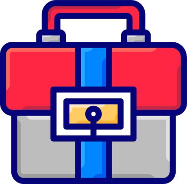 Çanta, bavul simgesi işareti. Vektör İllüstrasyonu