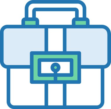 Çanta, bavul simgesi işareti. Vektör İllüstrasyonu