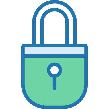 yassı simgeyi kilitle, vektör, illüstrasyon