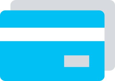 Kredi kartı simgesi vektör illüstrasyonu